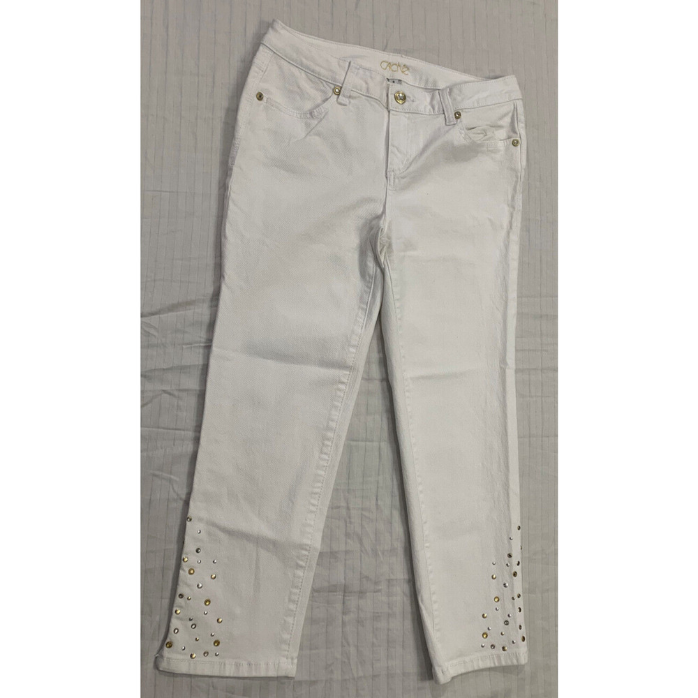 🍏🍏🍏 CACHE WOMENS JEANS CAPRIS PANTS SIZE 6 🍏🍏🍏